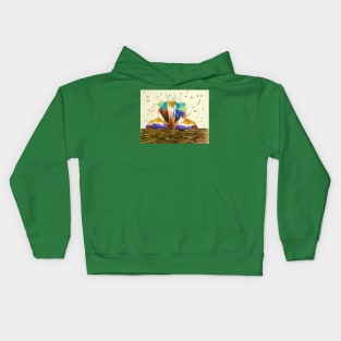 Colourful Little Badger Posing Kids Hoodie